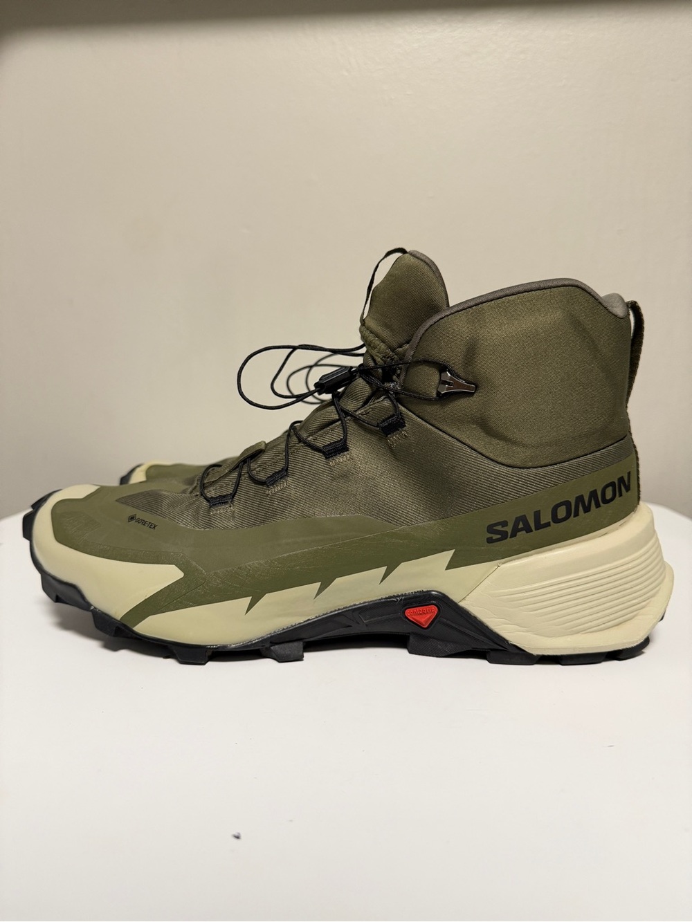 Salomon Cross Hike 2 GTX Low Olive Green 471465 Hiking Boots Men’s US 9.5 UK 9